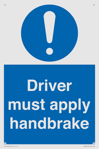 Driver must apply handbrake